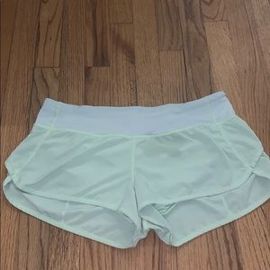 Neon green speed up lululemon shorts